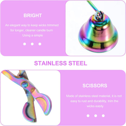 Stainless Steel Candle Accessory Set with Storage Tray Plate Snuffer Wick Trimmer Wick Dipper