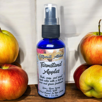 Farmstand Apples Linen & Room Fine Mist Spray Bottle 4oz Natural Odor Eliminator