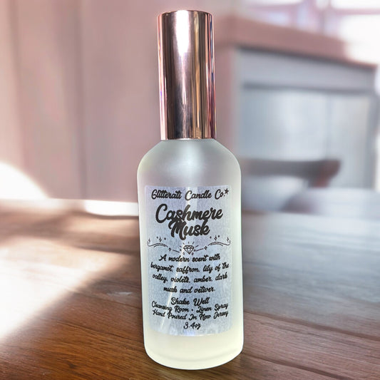 Cashmere Musk Linen & Room Glass Spray Bottle