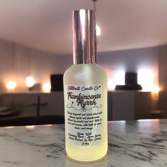 Frankincense & Myrrh Linen & Room Glass Spray Bottle