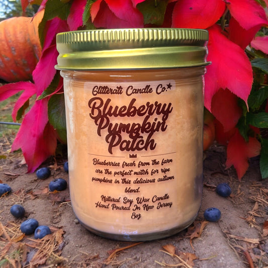Blueberry Pumpkin Patch 100% Natural Wax Soy Candle 8oz