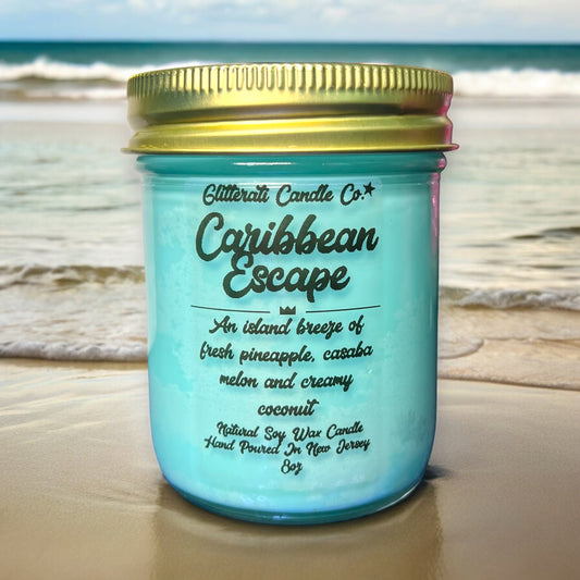 Caribbean Escape 100% Natural Wax Soy Candle 8oz