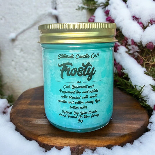 Frosty 100% Natural Wax Soy Candle 8oz