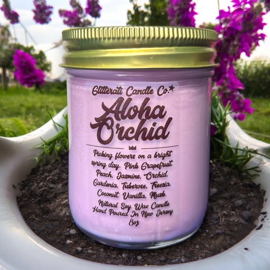 Aloha Orchid 100% Natural Wax Soy Candle 8oz