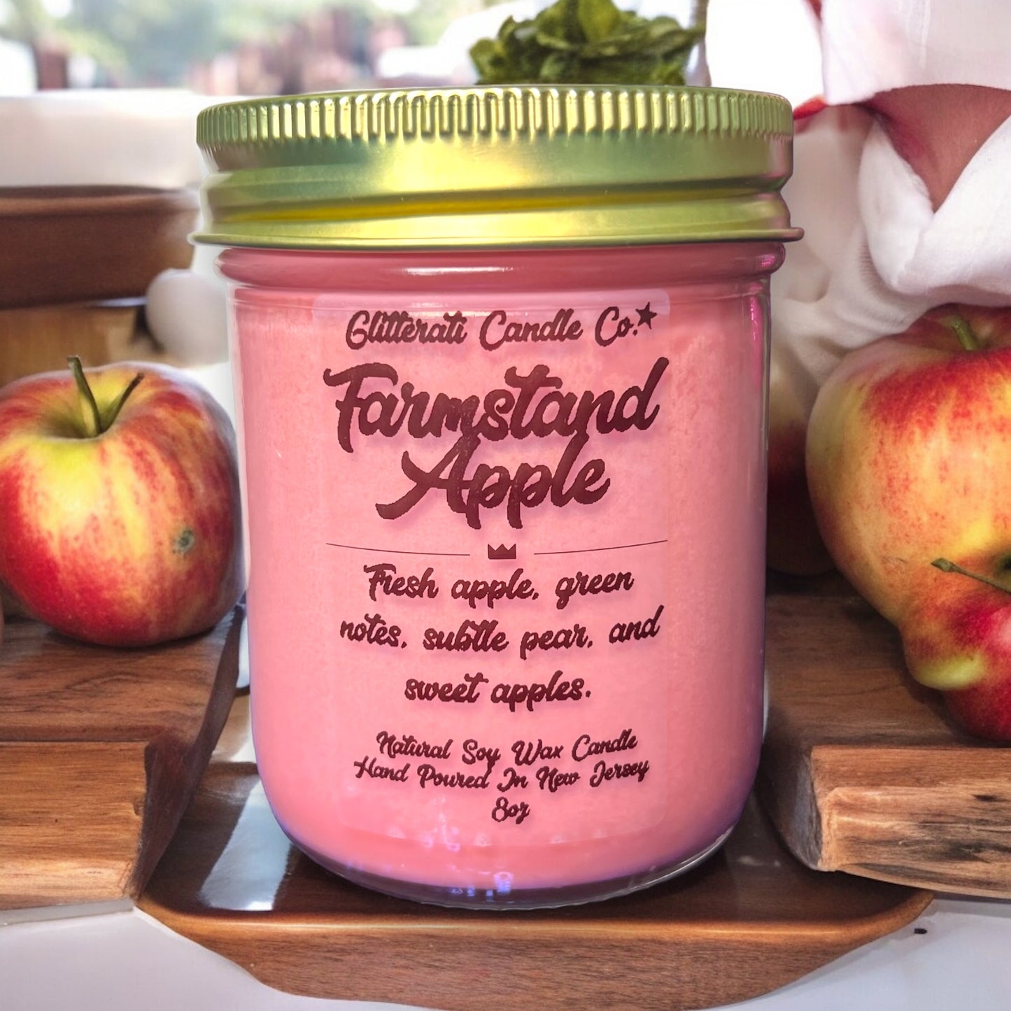 Farmstand Apple 100% Natural Wax Soy Candle 8oz