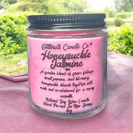 Honeysuckle Jasmine 100% Natural Wax Soy Candle 4oz