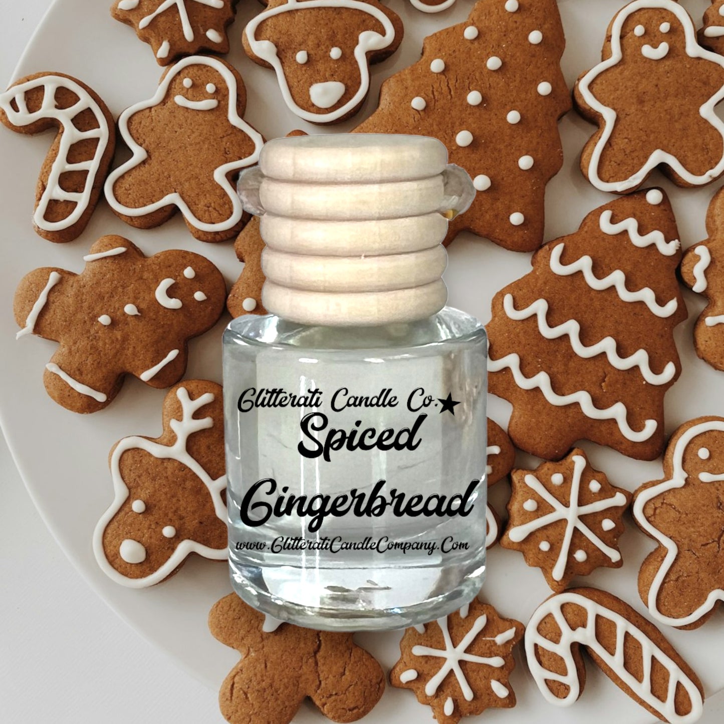 Spiced Gingerbread Scented Hanging Car Oil Diffuser Freshener