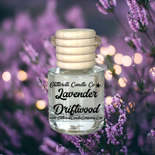 Lavender Driftwood Scented Hanging Car Oil Diffuser Freshener