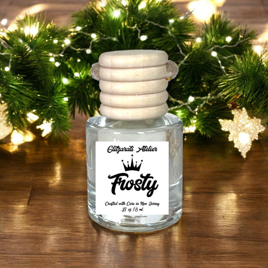 Frosty Hanging Glass Car Oil Diffuser Freshener 8ml