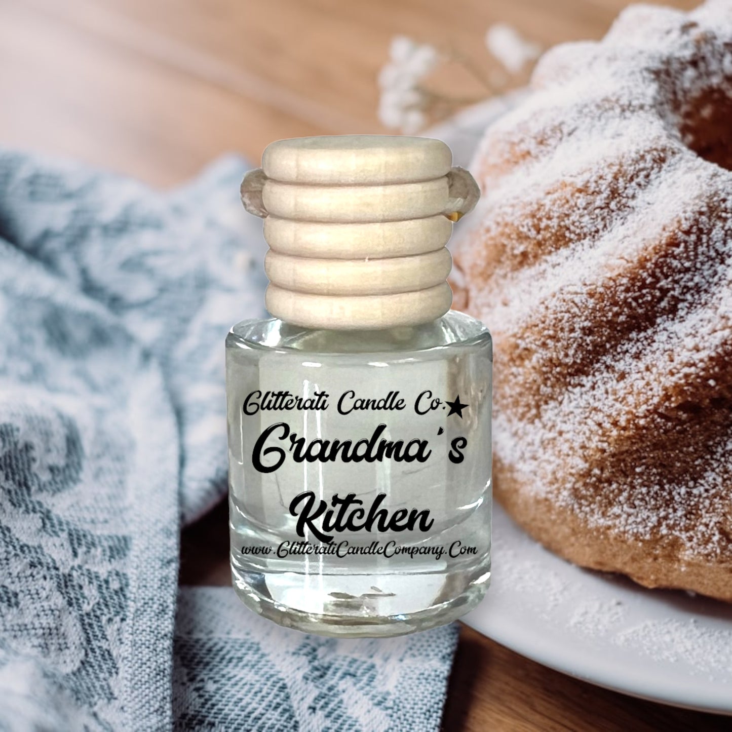 Grandma's Kitchen Scented Hanging Car Oil Diffuser Freshener