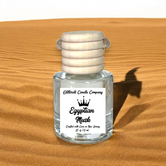 Egyptian Musk Scented Hanging Glass Car Oil Diffuser Freshener 8ml