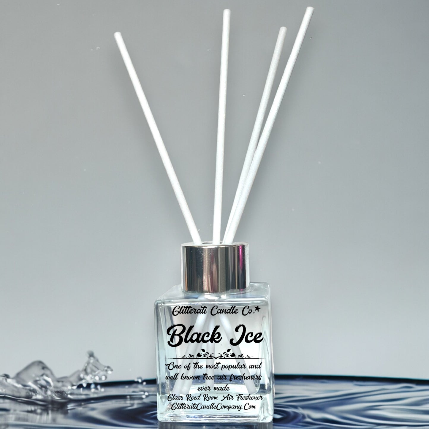 Black Ice Glass Reed Room Air Freshener Diffuser