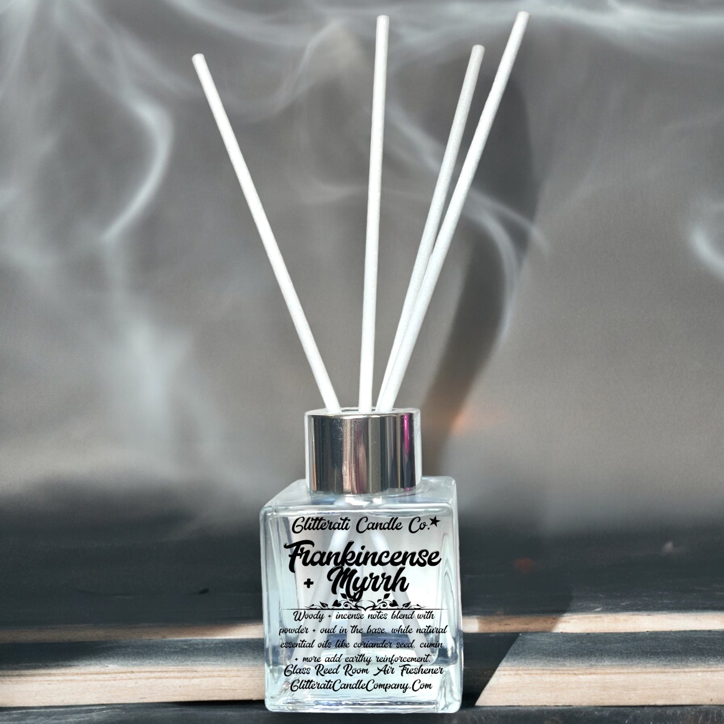 Frankincense and Myrrh Glass Reed Room Air Freshener Diffuser