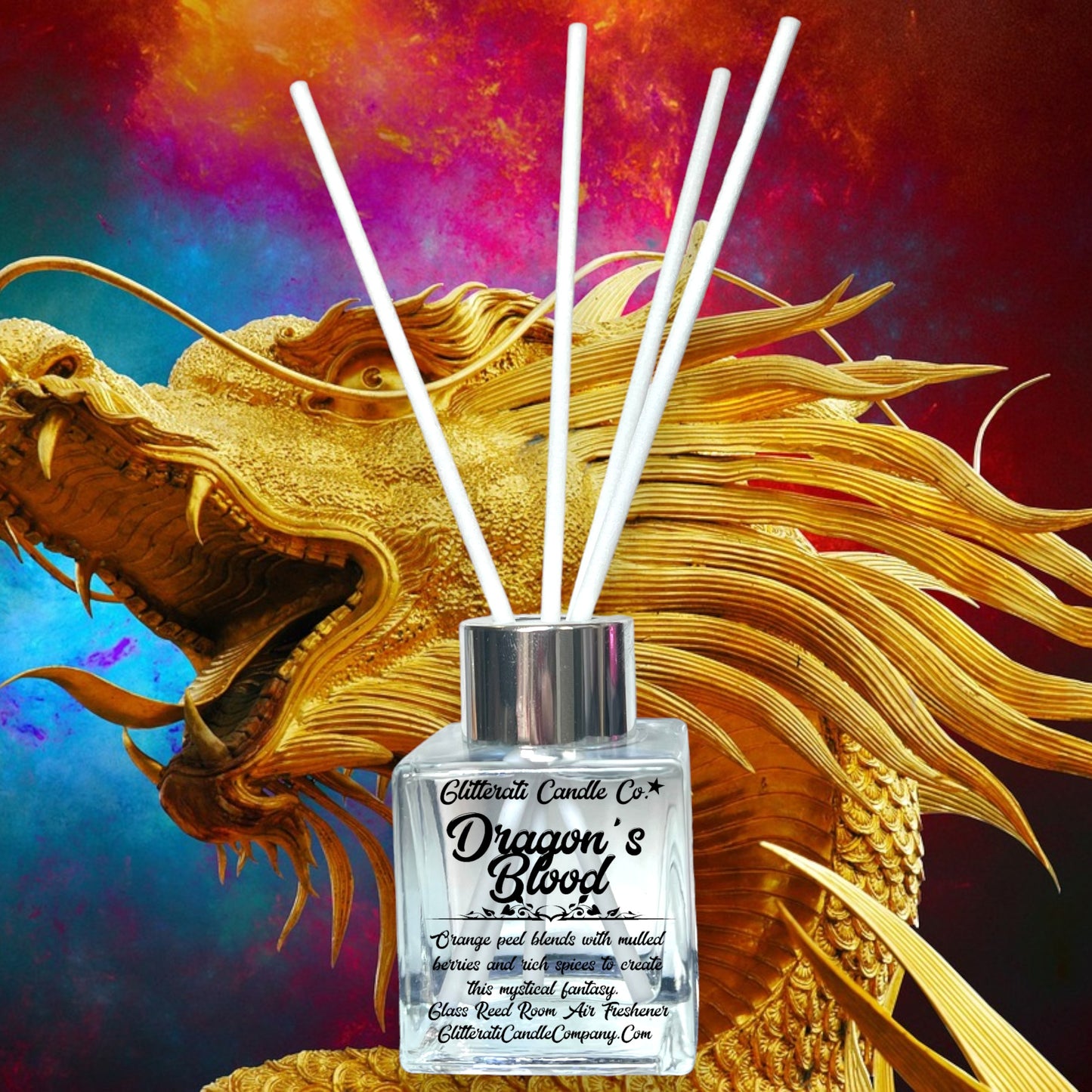 Dragon's Blood Glass Reed Room Air Freshener Diffuser