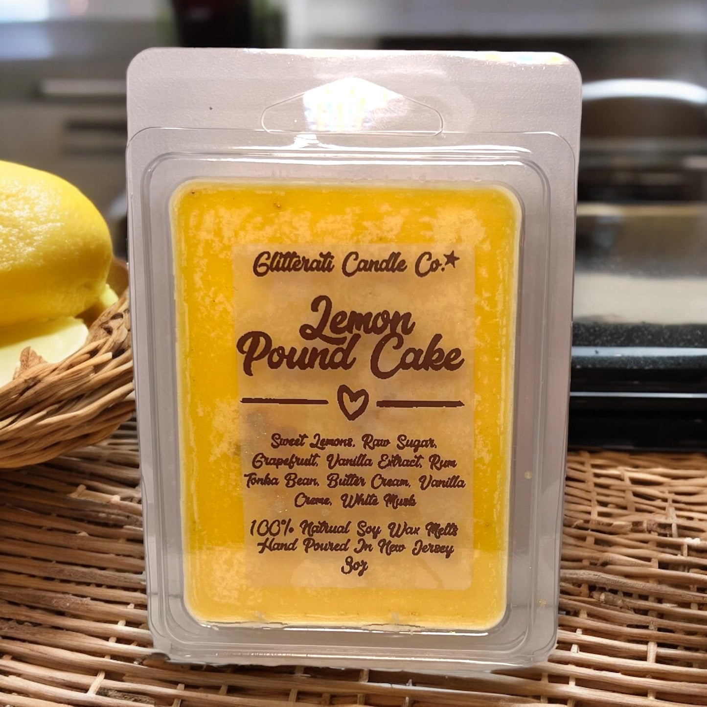 Lemon Pound Cake  Soy Wax Melts - 6 Piece Clamshell